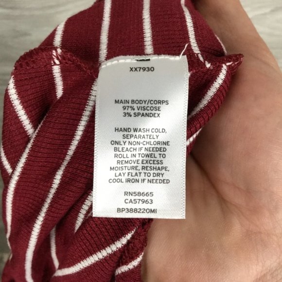 BP Maroon Stripe The Perfect Tank Top P2 - Picture 6 of 6